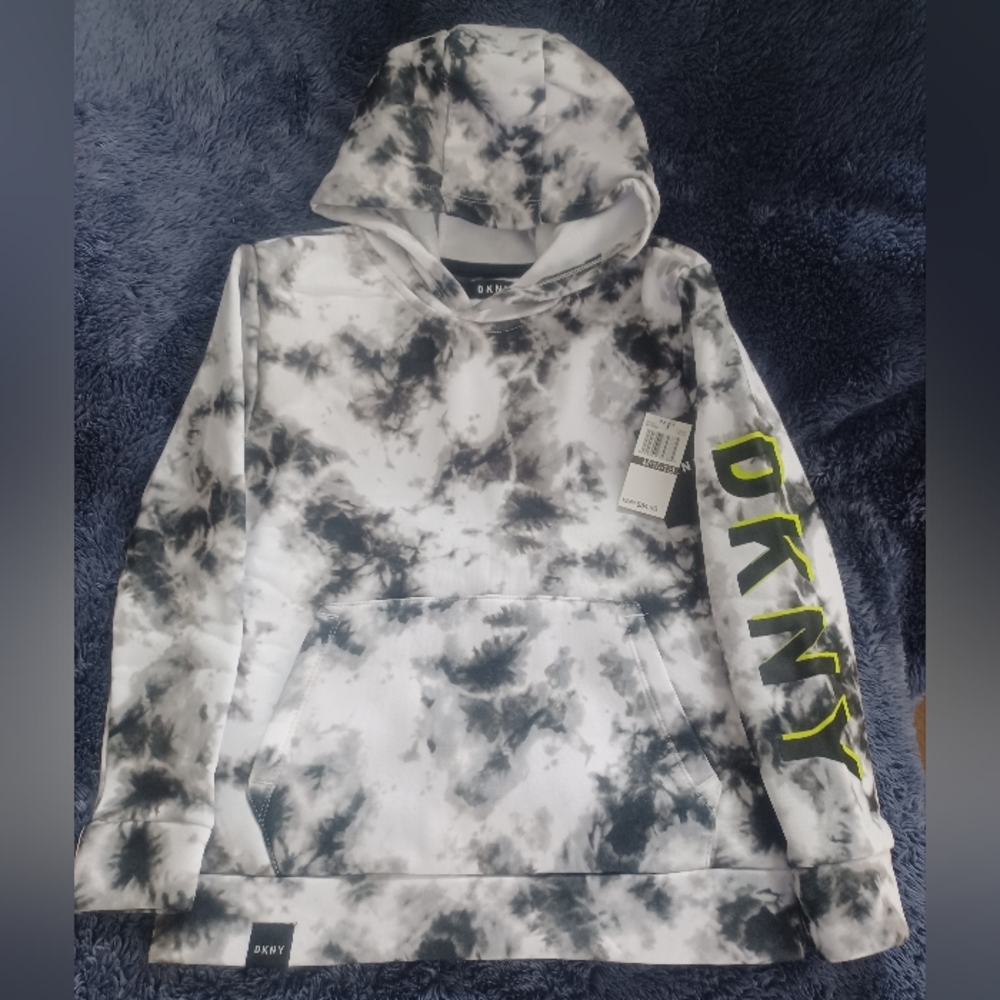 DKNY, size 10-12, black and white tie-dye
